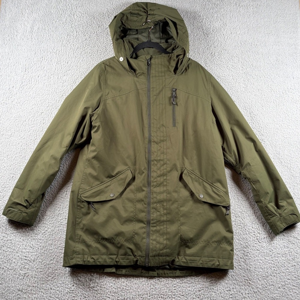 Burton Living Lining Olive Green Insulated Snowboard Jacket Womens XL Parka